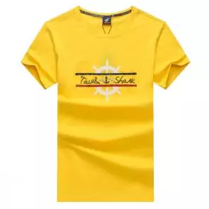 shark hommes t-shirt polo shirt summer circular collar marine wind printing yellow